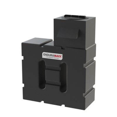 Picture of 500 litre CAT5 Type AB tank with weir. L:1200 W:720 H:1600mm Black 1½" BSPM WRAS