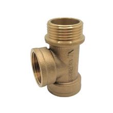 Picture of 1" x 72mm brass heavy 3-way Pump Connector.