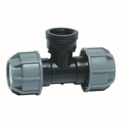 Picture of 32mm x ¾" BSP Plasson Agrifit Tee with Threaded Female Offtake