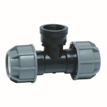 Picture of 32mm x 1" BSP Plasson Agrifit Tee with Threaded Female Offtake