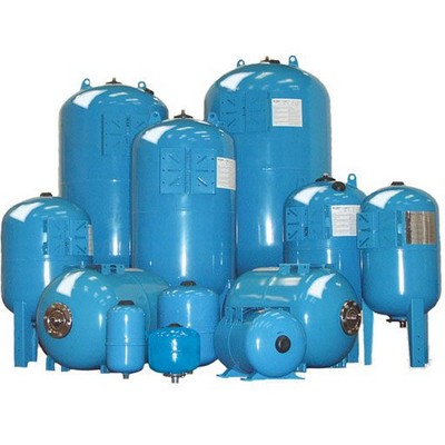 Picture of Zilmet UltraPro 80 litre horizontal Pressure Vessel with 1" SS flange. 10 Bar