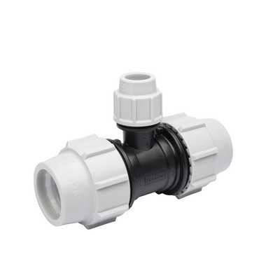 Picture of 40mm x 32mm x 40mm Plasson 7340 Reducing Tee 90°