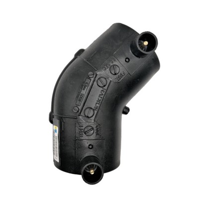 Picture of 90mm Radius EF 45° elbow - PE100 black 4mm x 40volt