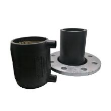 Picture of 63mm x DN50 PN16 Radius flange adaptor & EF coupler - PE100 black 4mm x 40v