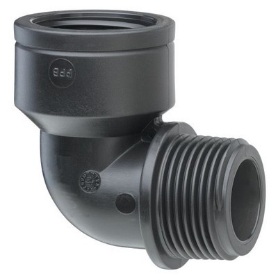 Picture of ¾" Plasson 5157 male x female threaded Elbow 90°