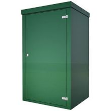 Picture of Green GRP Kiosk c/w walk-in double door/backboard/lock. 2000x1200x1000mm (HxWxD)