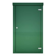 Picture of Green GRP Kiosk c/w walk-in double door/backboard/lock. 2000x1200x1000mm (HxWxD)