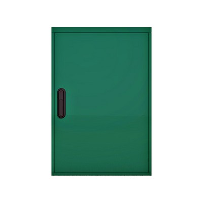 Picture of Green GRP Enclosure c/w single door/backboard/lock. 800x530x245mm (HxWxD)