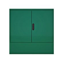 Picture of Green GRP Enclosure c/w double door/backboard/lock. 1115x1060x320mm (HxWxD)