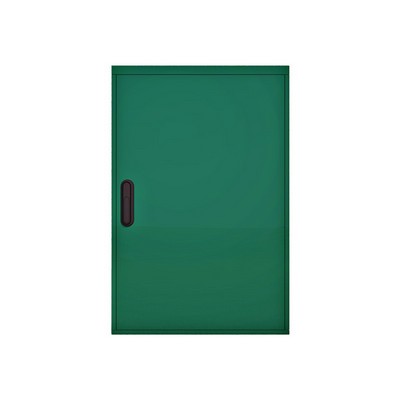 Picture of Green GRP Enclosure c/w single door/backboard/lock. 930x605x320mm (HxWxD)