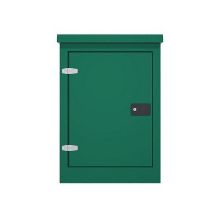 Picture of Green GRP Kiosk c/w single door/backboard/lock. 940x670x340mm (HxWxD)