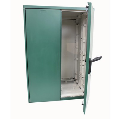Picture of Green GRP Enclosure c/w double door/backboard/lock. 1154x800x640mm (HxWxD)