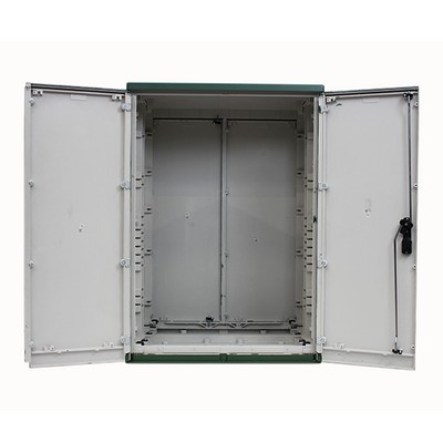 Picture of Green GRP Enclosure c/w double door/backboard/lock. 1154x800x640mm (HxWxD)