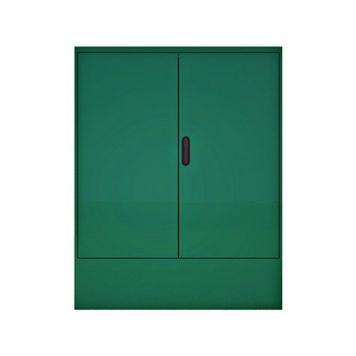 Picture of Green GRP Enclosure c/w double door/backboard/lock. 1460x1130x320mm (HxWxD)