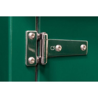 Picture of Green GRP Kiosk c/w double door/backboard/lock. 1270x1065x650mm (HxWxD)
