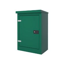 Picture of Green GRP Kiosk c/w single door/backboard/lock. 940x670x340mm (HxWxD)