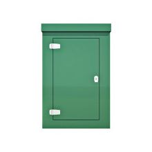 Picture of Green GRP Kiosk c/w single door/backboard/lock. 990x650x450mm (HxWxD)