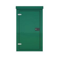 Picture of Green GRP Kiosk c/w single door/backboard/lock. 1260x750x400mm (HxWxD)