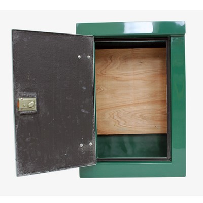 Picture of Green GRP Kiosk c/w single door/backboard/lock. 990x650x450mm (HxWxD)