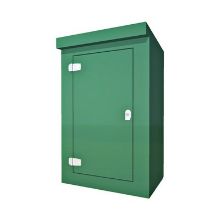 Picture of Green GRP Kiosk c/w single door/backboard/lock. 990x650x450mm (HxWxD)
