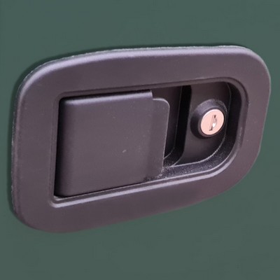 Picture of Green GRP Kiosk c/w double door/backboard/lock. 1260x1250x500mm (HxWxD)