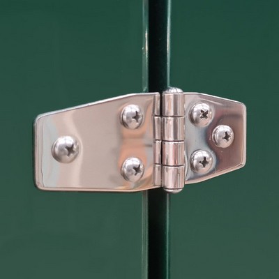 Picture of Green GRP Kiosk c/w double door/backboard/lock. 1260x1250x500mm (HxWxD)