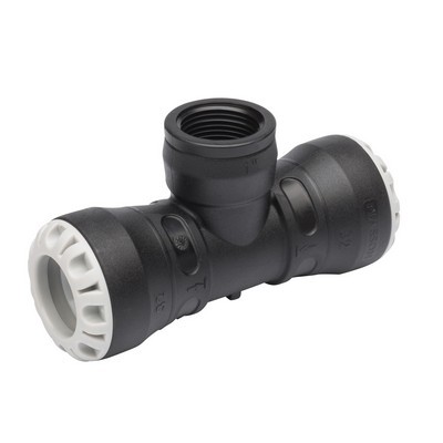 Picture of 25mm x ¾" x 25mm Plasson Pushfit 1014 Tee with threaded female offtake 90°