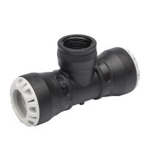 Picture of 20mm x ½" x 20mm Plasson Pushfit 1014 Tee with threaded female offtake 90°
