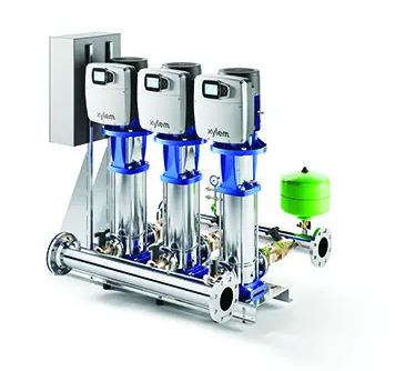 Picture of Lowara GHV30 22SVX05 7.5kw 400/3/50HZ Triple VMS Hydrovar X Pump Set. Type F