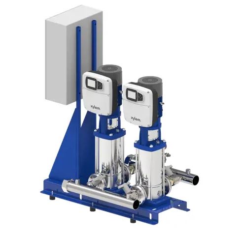 Picture of Lowara GHV20 10SVX08 4.0kw 400/3/50HZ Twin VMS Hydrovar X Pump Set. Type F