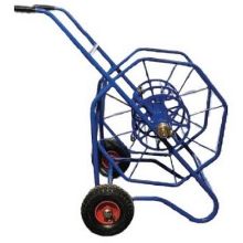 Picture of Hose trolley, very heavy duty. Coated steel with pneumatic tyres. 80x1" or 120x¾