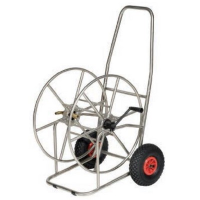 Picture of Hose Trolley Stainless Steel with inflatable tyres 100 x ¾"
