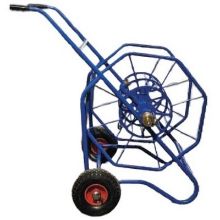 Picture of Hose trolley, XL very heavy duty. Coated steel with pneumatic tyres. 100 x 1"