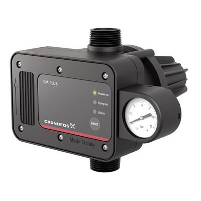 Picture of Grundfos PM Plus. Cut in 1.5-3 Bar Cut out @ 0 flow. Max 10a/1.5kW motor