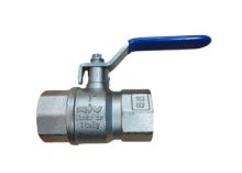 Picture of 2'' BSPP full flow brass ball valve. PTFE seat & Viton seal. PN25. WRAS
