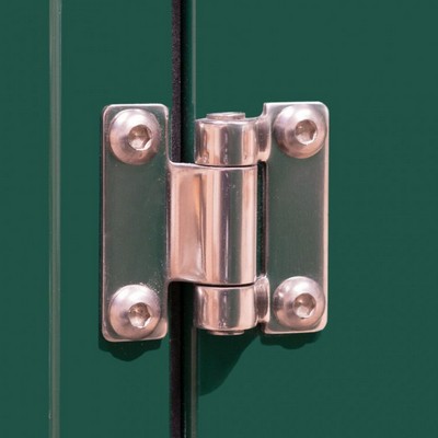 Picture of Green GRP Kiosk c/w single door/backboard/lock. 1100x750x400mm (HxWxD)