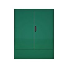 Picture of Green GRP Enclosure c/w double door/backboard/lock. 1150x1130x320mm (HxWxD)