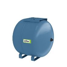 Picture of Reflex HW 50 litre horizontal Pressure Vessel with 1" SS flange. 10 Bar