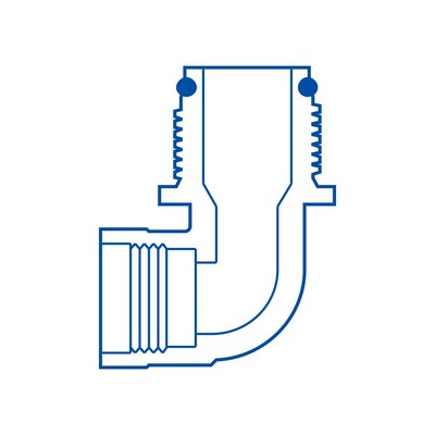Picture of Rain Bird Swing Joint ACME Outlet Elbow 1" - WHITE- DISCONTINUED - LAST OF STOCK